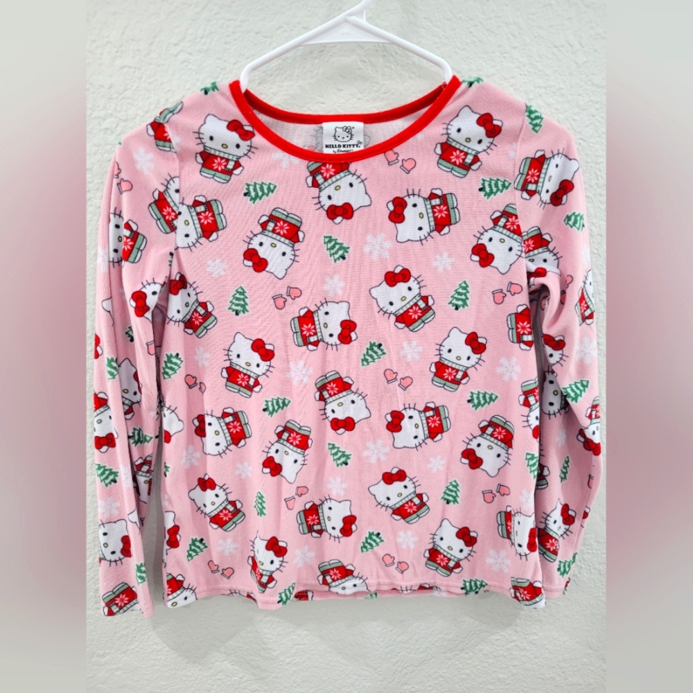 Hello Kitty Pink and Red Graphic Girls Pj Set Size large 10/12